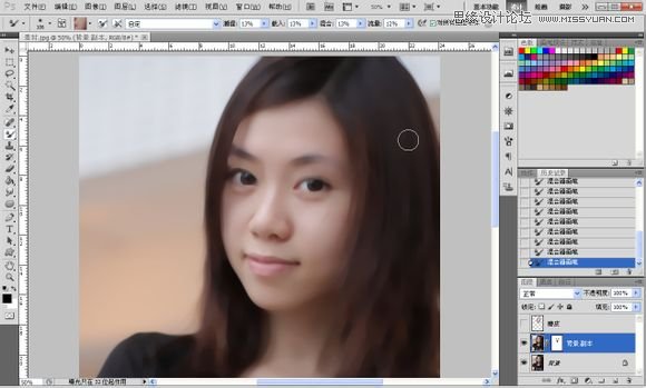 Photoshop为美女照片转成唯美的手绘鲜果