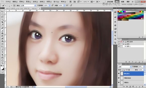 Photoshop为美女照片转成唯美的手绘鲜果