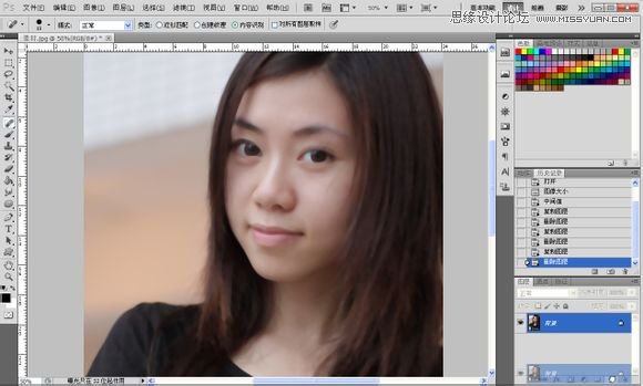 Photoshop为美女照片转成唯美的手绘鲜果