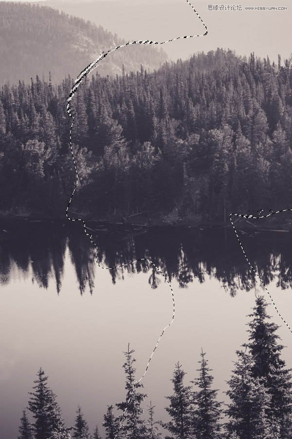 Photoshop制作人像和风景照片双重曝光效果