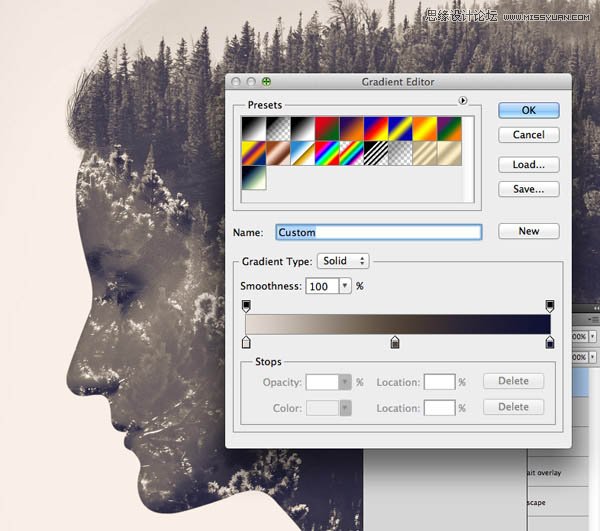 Photoshop制作人像和风景照片双重曝光效果
