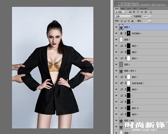 Photoshop制作超酷的性感模特商业修图教程