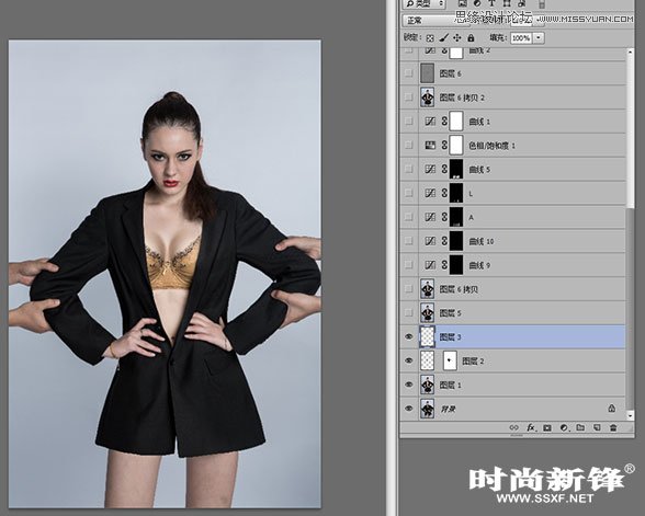 Photoshop制作超酷的性感模特商业修图教程