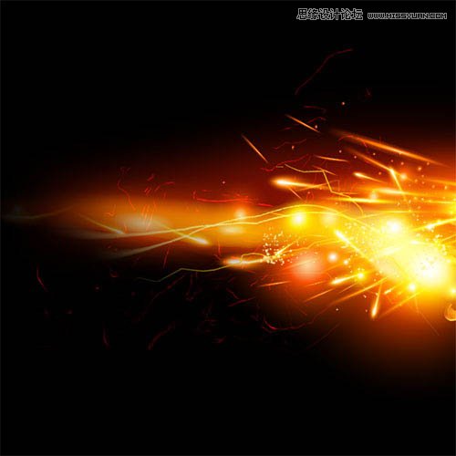 Photoshop制作创意的动感火焰立体字