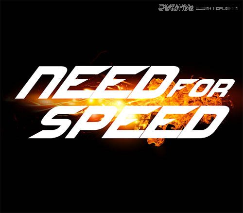 Photoshop制作创意的动感火焰立体字