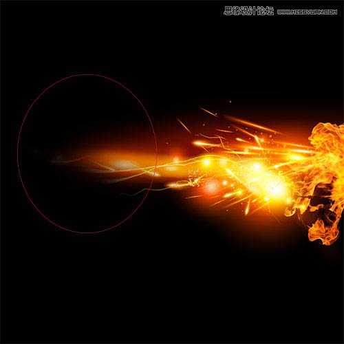 Photoshop制作创意的动感火焰立体字