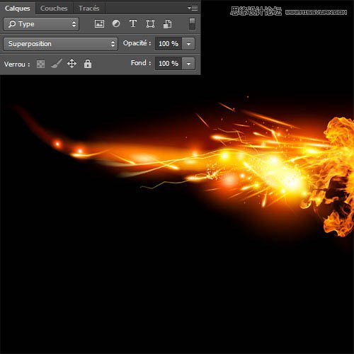 Photoshop制作创意的动感火焰立体字