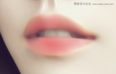 Photoshop绘制光泽动人的美女嘴唇效果