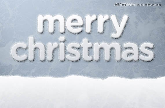 Photoshop设计圣诞节糖果风格的艺术字