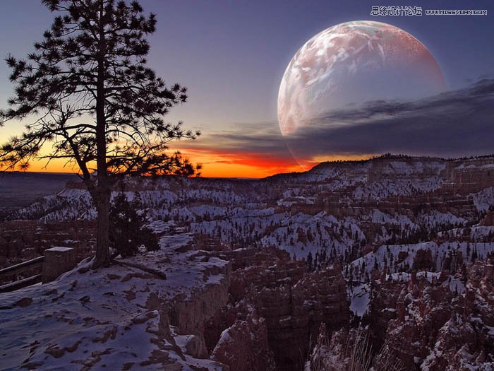 Photoshop给外景照片添加漂亮的星球效果