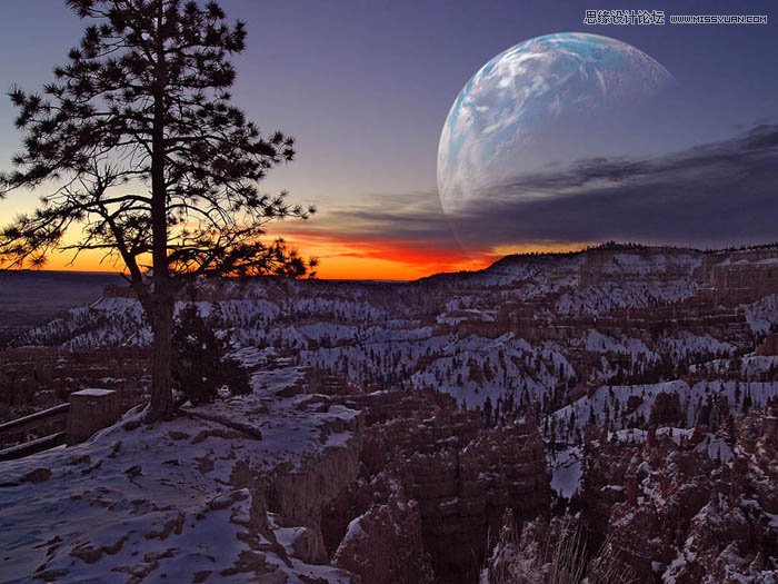 Photoshop给外景照片添加漂亮的星球效果