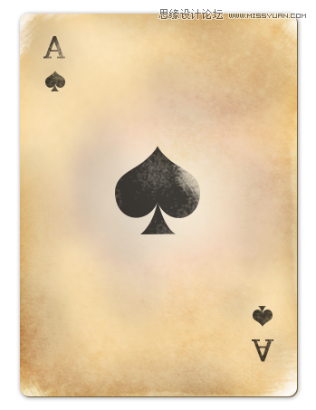 Photoshop制作颓废风格的扑克牌效果