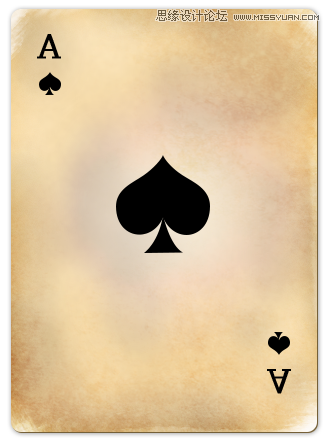 Photoshop制作颓废风格的扑克牌效果