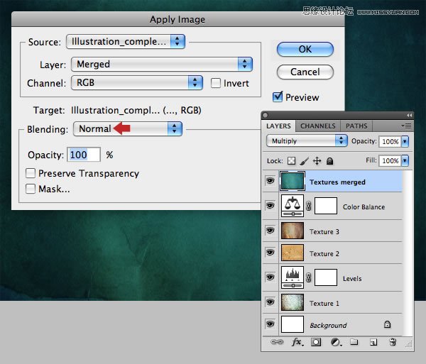 Photoshop合成从水花中冲出的海边美女