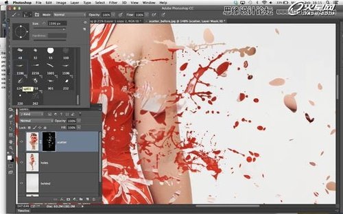 Photoshop使用画笔制作人像飘逸流体效果
