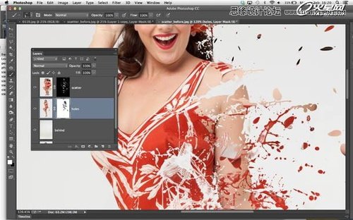 Photoshop使用画笔制作人像飘逸流体效果