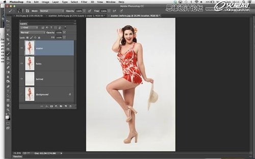 Photoshop使用画笔制作人像飘逸流体效果