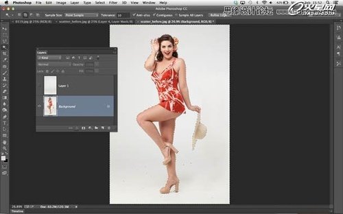 Photoshop使用画笔制作人像飘逸流体效果
