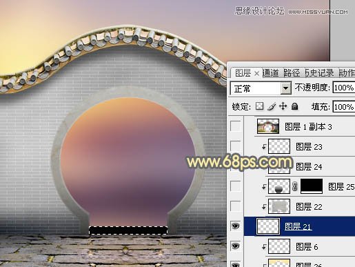 Photoshop把乱七八糟的拱门美化处理