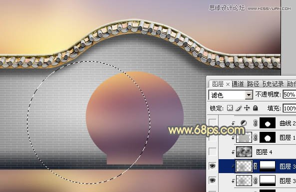 Photoshop把乱七八糟的拱门美化处理