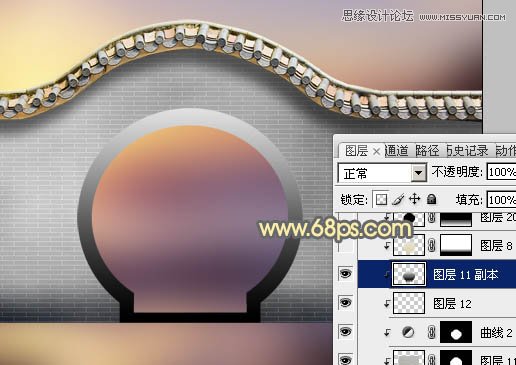 Photoshop把乱七八糟的拱门美化处理
