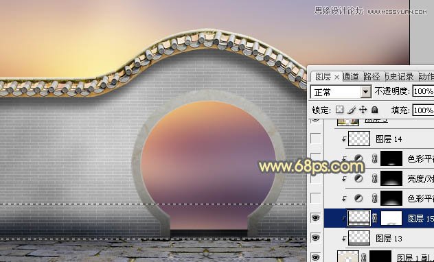Photoshop把乱七八糟的拱门美化处理