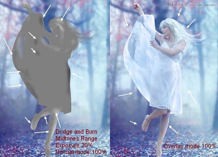 Photoshop合成唯美的森林仙子场景图