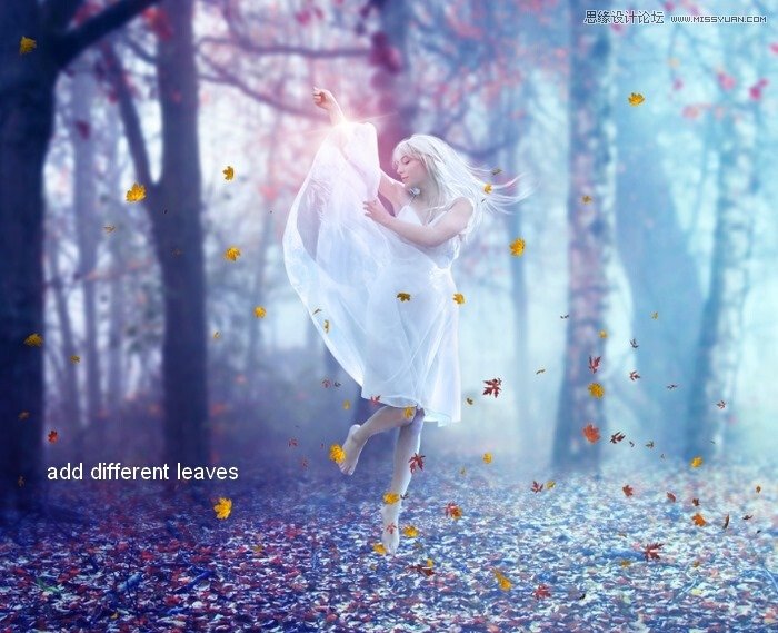 Photoshop合成唯美的森林仙子场景图