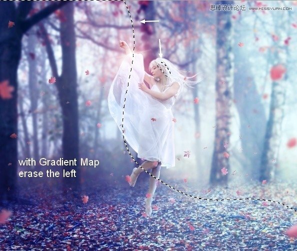 Photoshop合成唯美的森林仙子场景图