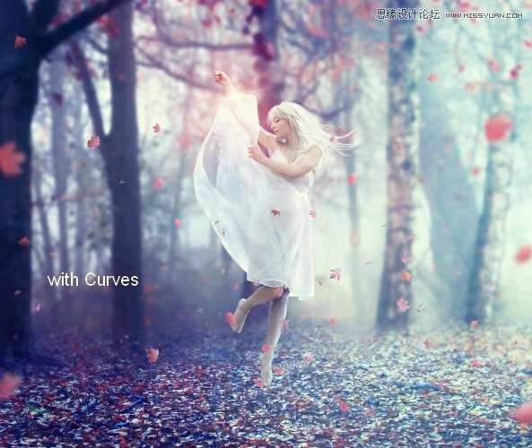 Photoshop合成唯美的森林仙子场景图