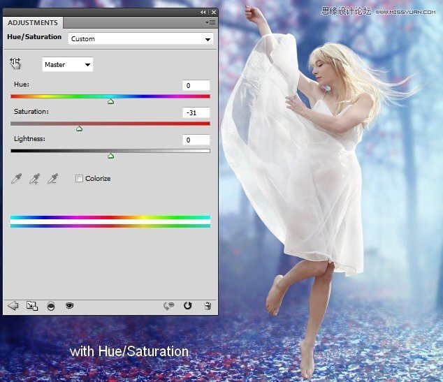 Photoshop合成唯美的森林仙子场景图
