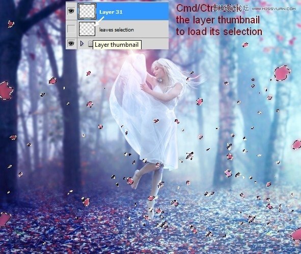 Photoshop合成唯美的森林仙子场景图