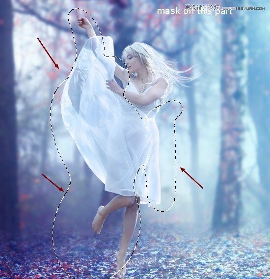 Photoshop合成唯美的森林仙子场景图