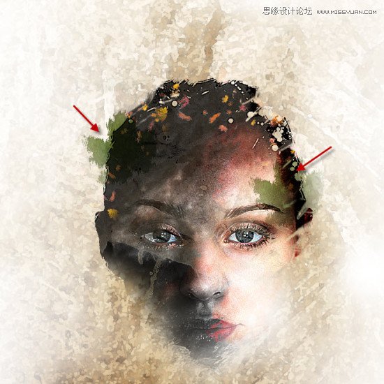 ps合成魔幻效果的创意人像脸谱(3)