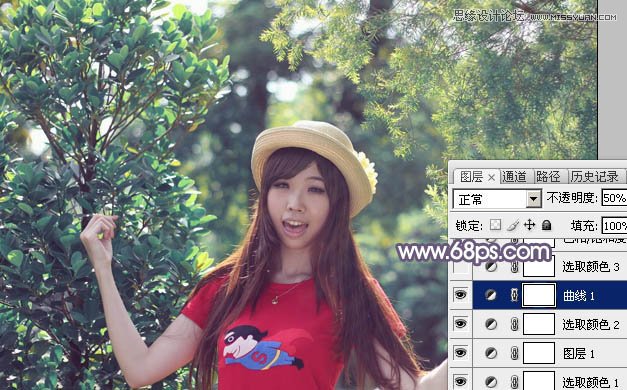 Photoshop调出可爱女孩秋季暖色效果