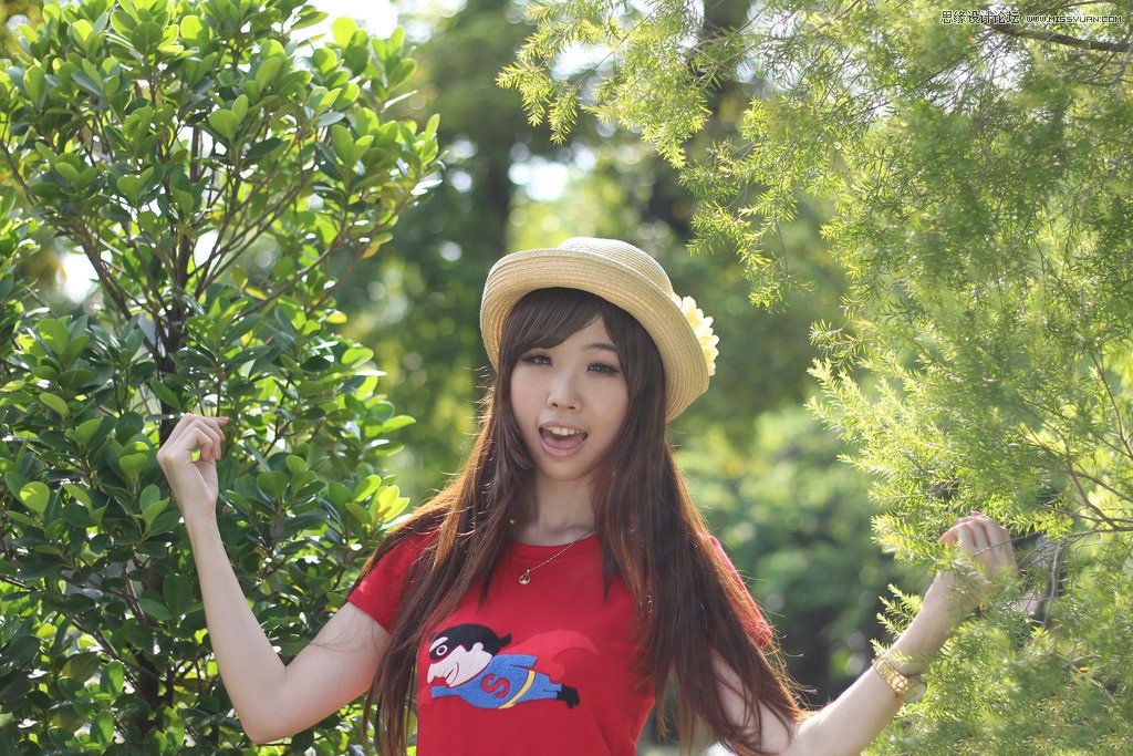 Photoshop调出可爱女孩秋季暖色效果