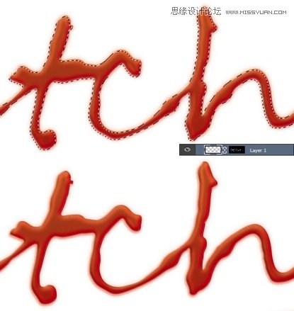 Photoshop制作超酷的番茄酱文字效果