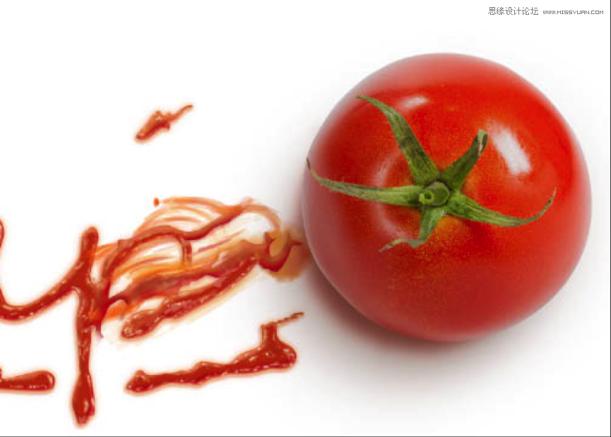 Photoshop制作超酷的番茄酱文字效果