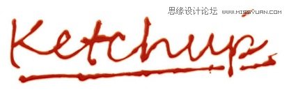 Photoshop制作超酷的番茄酱文字效果