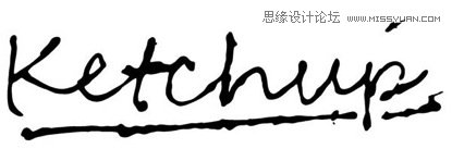 Photoshop制作超酷的番茄酱文字效果