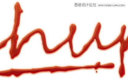 Photoshop制作超酷的番茄酱文字效果