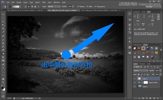 Photoshop把平凡的数码照片调成黑白效果