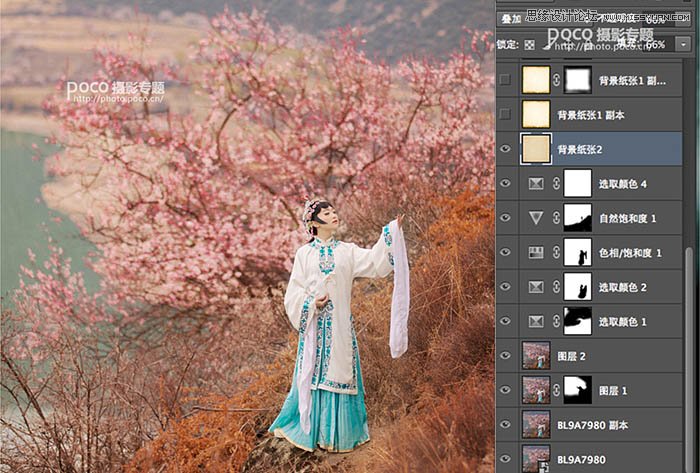 Photoshop调出外景写真片唯美的古典风格
