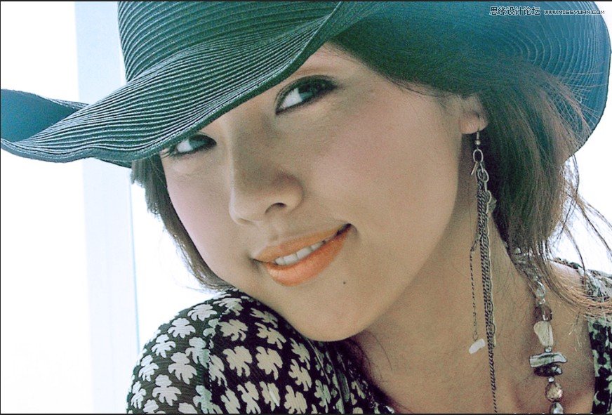 Photoshop详细给偏黄色美女人像美白处理