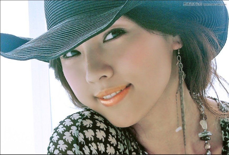 Photoshop详细给偏黄色美女人像美白处理