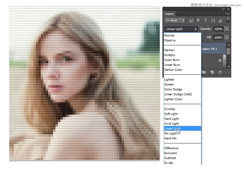 Photoshop把人像照片变成乐高像素拼图