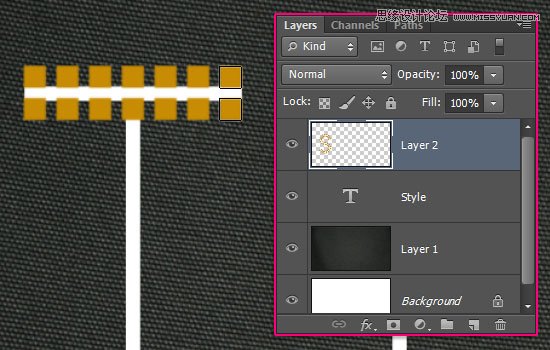 Photoshop制作黄金点状效果艺术字教程
