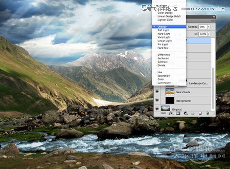 Photoshop调出山脚风光照片鲜艳唯美色彩