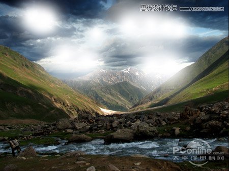 Photoshop调出山脚风光照片鲜艳唯美色彩