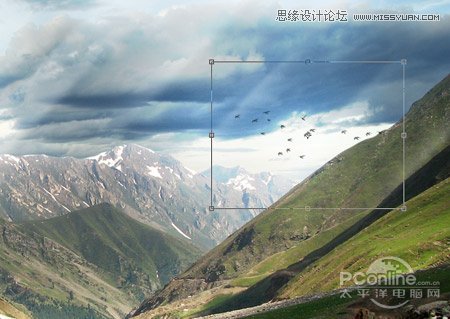 Photoshop调出山脚风光照片鲜艳唯美色彩